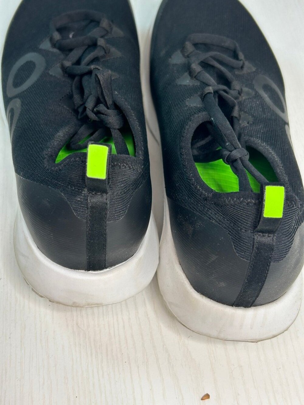 OOFOS Black Recovery Sneakers Lightweight Knit Lace Up Comfort Walking Shoes - Picture 2 of 9